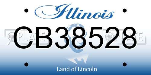 CB38528 Illinois License Plate