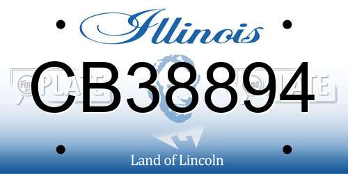 CB38894 Illinois License Plate