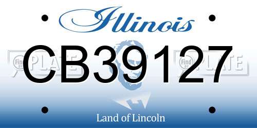 CB39127 Illinois License Plate