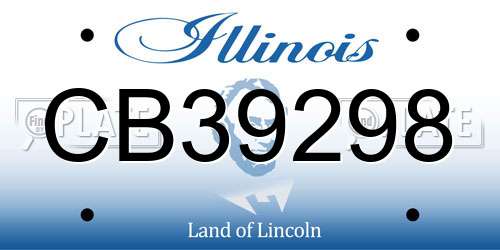 CB39298 Illinois License Plate