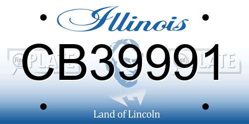 CB39991 Illinois License Plate
