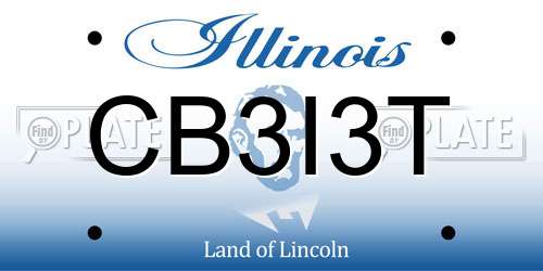 CB3I3T Illinois License Plate
