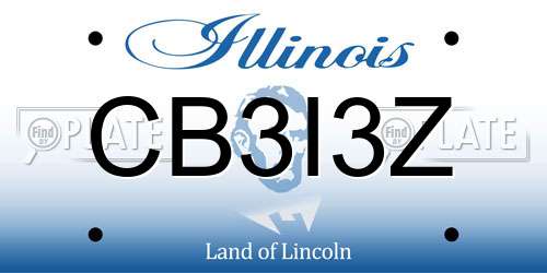 CB3I3Z Illinois License Plate