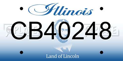 CB40248 Illinois License Plate