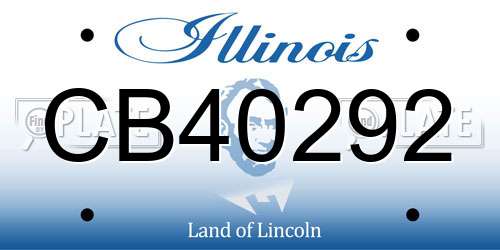 CB40292 Illinois License Plate