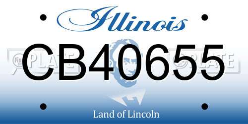 CB40655 Illinois License Plate
