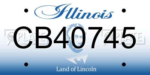 CB40745 Illinois License Plate