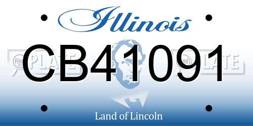 CB41091 Illinois License Plate