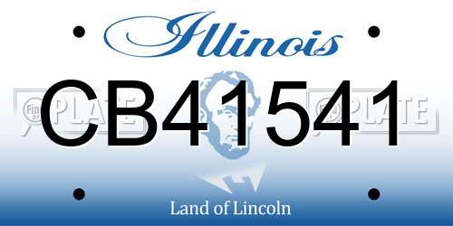 CB41541 Illinois License Plate