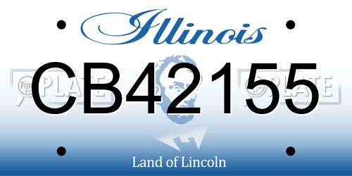 CB42155 Illinois License Plate