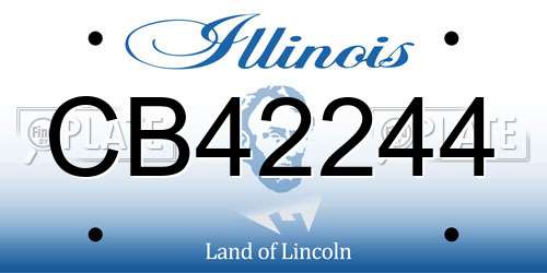 CB42244 Illinois License Plate