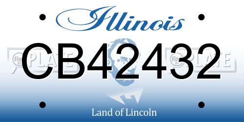 CB42432 Illinois License Plate