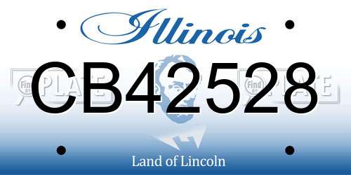 CB42528 Illinois License Plate