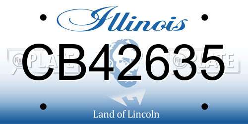 CB42635 Illinois License Plate