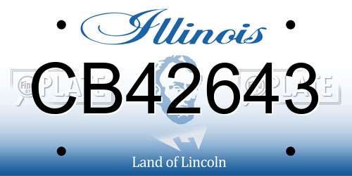 CB42643 Illinois License Plate
