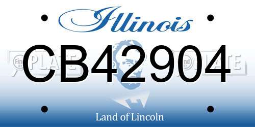 CB42904 Illinois License Plate