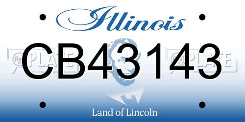 CB43143 Illinois License Plate