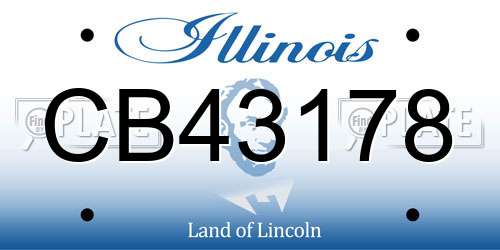 CB43178 Illinois License Plate