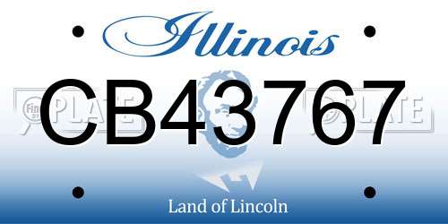 CB43767 Illinois License Plate