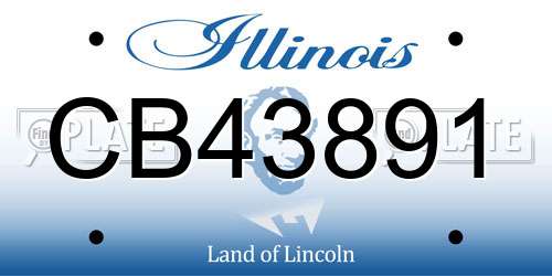 CB43891 Illinois License Plate