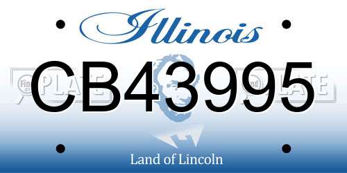 CB43995 Illinois License Plate