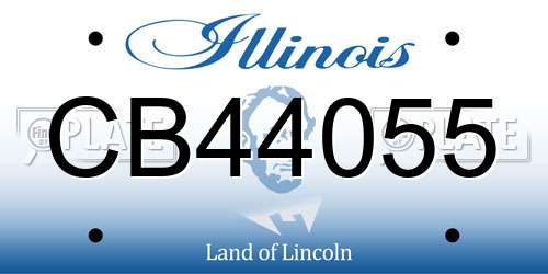 CB44055 Illinois License Plate