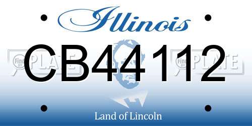 CB44112 Illinois License Plate