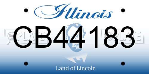 CB44183 Illinois License Plate