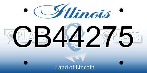 CB44275 Illinois License Plate