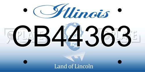 CB44363 Illinois License Plate