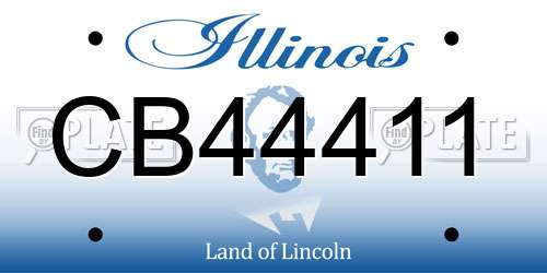 CB44411 Illinois License Plate