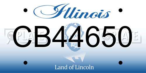 CB44650 Illinois License Plate