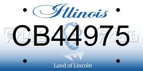 CB44975 Illinois License Plate