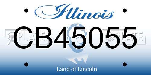 CB45055 Illinois License Plate