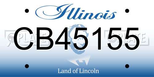 CB45155 Illinois License Plate