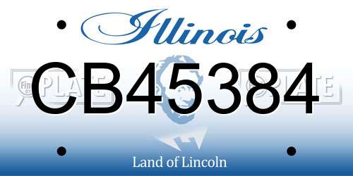 CB45384 Illinois License Plate