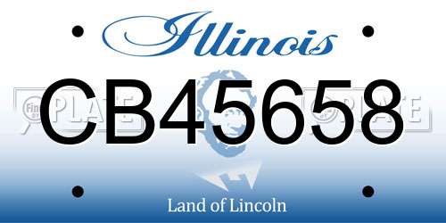 CB45658 Illinois License Plate