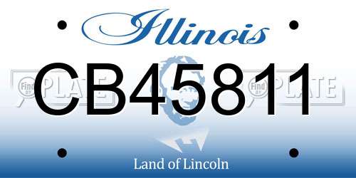 CB45811 Illinois License Plate