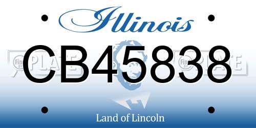 CB45838 Illinois License Plate