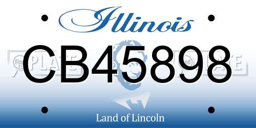CB45898 Illinois License Plate