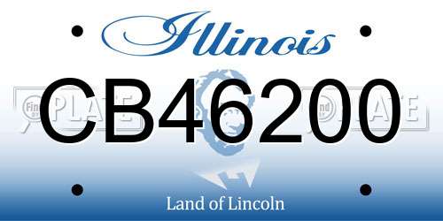 CB46200 Illinois License Plate