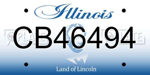 CB46494 Illinois License Plate