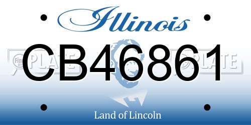 CB46861 Illinois License Plate