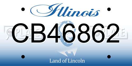 CB46862 Illinois License Plate