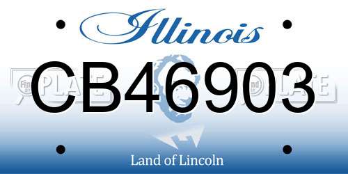 CB46903 Illinois License Plate