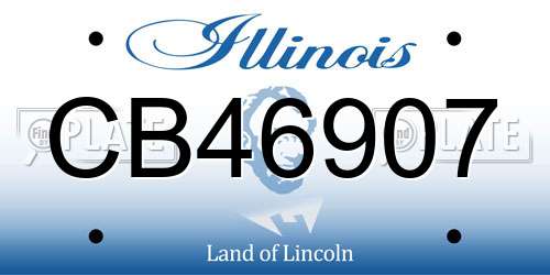CB46907 Illinois License Plate