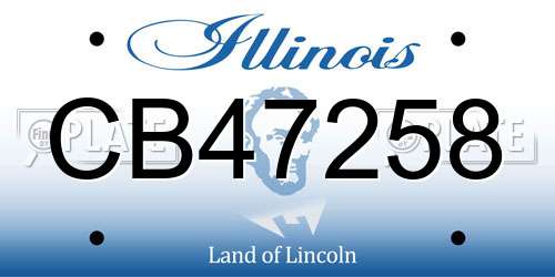 CB47258 Illinois License Plate