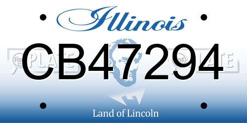 CB47294 Illinois License Plate