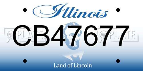 CB47677 Illinois License Plate