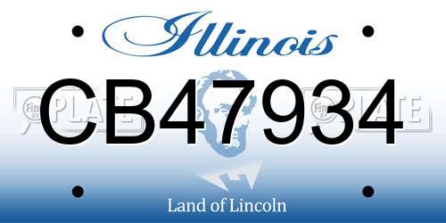 CB47934 Illinois License Plate